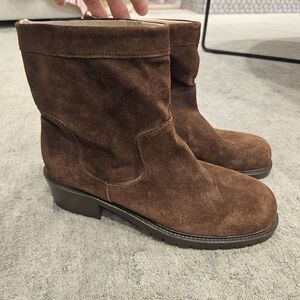Brown Suede Ankle Boots